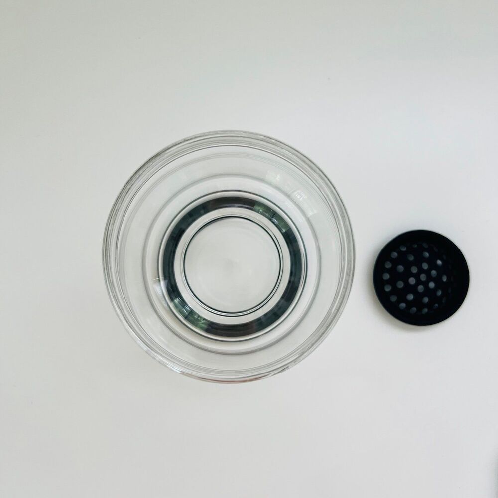 GOURMET KITCHEN Hourglass Glass Drain Insert Flippable Pickle Jar - Picture 7 of 10